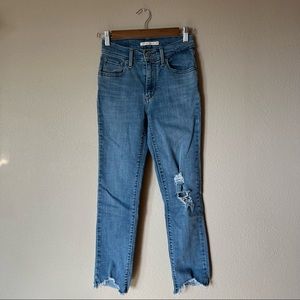 Levi’s - 724 high rise straight crop - size 24